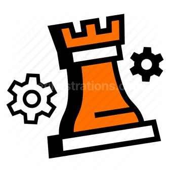 chess, piece, strategy, game, gameplan, cogwheel, gear